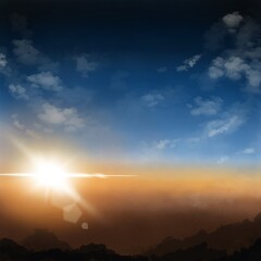 sunset in the mountains