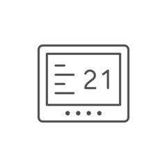Digital display line outline icon