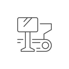 Production line icon or conveyor symbol