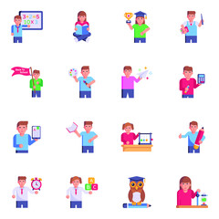 Pack of Learning Flat Icons 