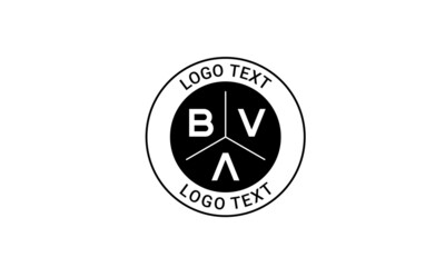 Vintage Retro BVA Letters Logo Vector Stamp