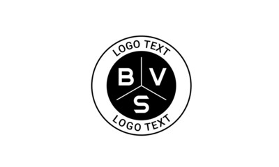 Vintage Retro BVS Letters Logo Vector Stamp