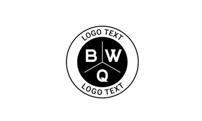 Vintage Retro BWQ Letters Logo Vector Stamp