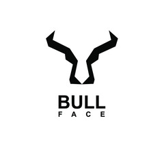 minimal bull logo design