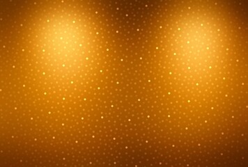 Holidays golden empty background decorated shiny bokeh. Christmas decorative textured template.
