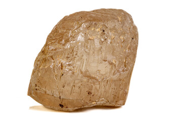 Macro mineral stone Topaz on a white background