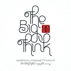 elegant minimalist, modern font set. vector alphabet.