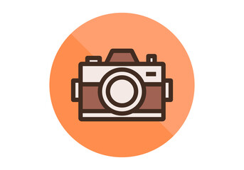 Modern Minimalistic detailed Camera Icon Vector