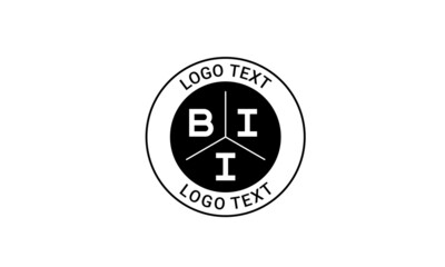 Vintage Retro BII Letters Logo Vector Stamp