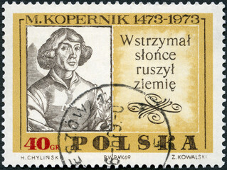 POLAND - 1969: shows Nicolaus Copernicus (1473-1543), Woodcut by Tobias Stimer, 1969