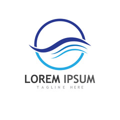 Water wave icon vector