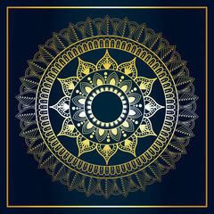 Golden mandala on luxury background