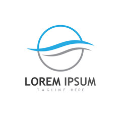 Water wave icon vector