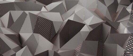 premium Low polygon shapes, black background, dark crystals, triangles mosaic, creative wallpaper, templates 3d design