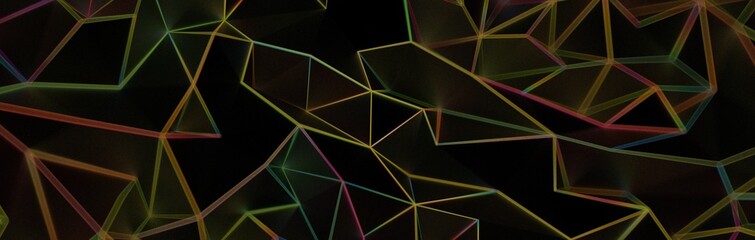 Modern black metal low poly backdrop