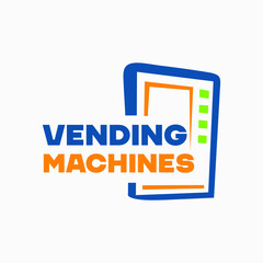 Food Store Vending Machines Logo Design Idea - obrazy, fototapety, plakaty