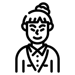 asian outline icon