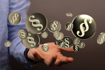 Law and justice concept modern 3d