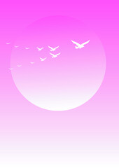 pink background.consists of beautiful scenery and big pink sun.Beautiful abstract soft pink gradient texture,love theme