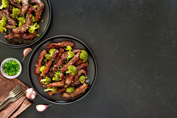Beef stir-fry with broccoli