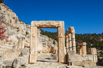 Alahan Monastery is a complex of fifth century buildings located in the mountains of Isauria in southern Asia Minor.Mut district of Mersin province,Turkey.