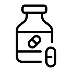 Pills vit line icon