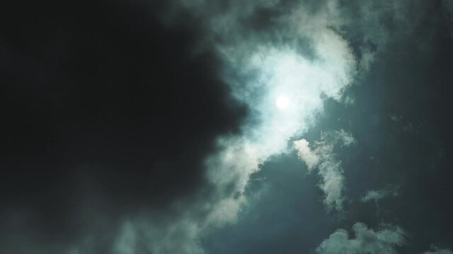 太陽と黒い雲