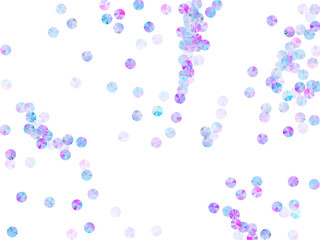 Holographic sequins confetti scatter vector illustration. Glamour lustering sequin elements party decor top view. Christmas confetti placer shining texture.