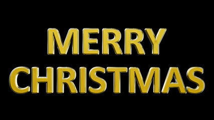 shining greeting text for christmas holiday, isolated - object 3D rendering