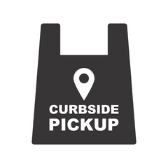 Shopping Bag with Curbside Pickup Inscription