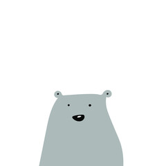 Bear polar bear teddy vector icon character cartoon doodle illustration