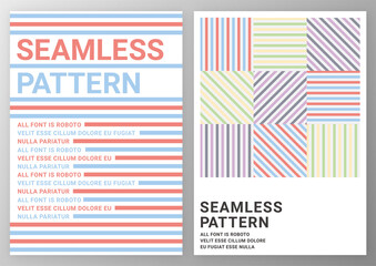 Creative seamless patterns and sample poster image. You can custmize the color and size of the pattern.