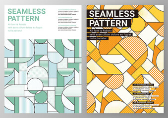 Creative seamless patterns and sample poster image. You can custmize the color and size of the pattern.