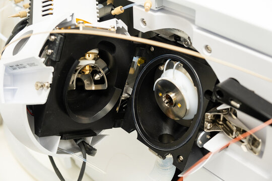 Open Ion Source Of Mass Spectrometer. Maintenance Of Mass Detector. LC MS Analysis In Analytical Laboratory