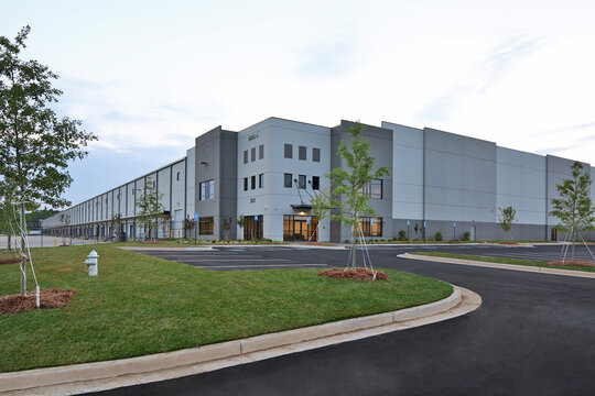 Large Gray Distribution Warehouse