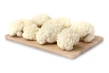 Cauliflower isolated on white background. Vegetarian food.