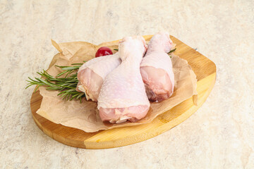 Raw chicken leg Drumstick for cooking