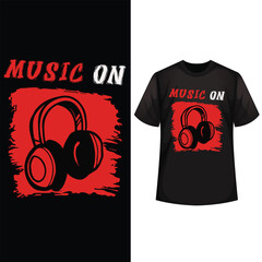 Music graphic t-shirt design.