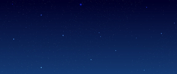 Abstract blue background with dark night sky and stars.