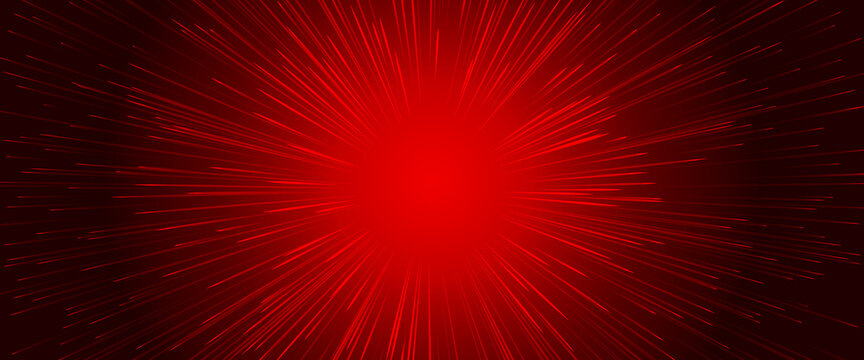 Abstract red background with burning lines.