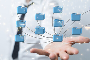 Cloud computing concept.Abstract cloud connection technology background.