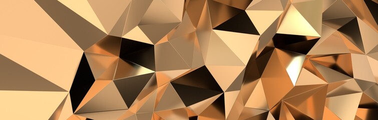 gold polygon geometric abstract background