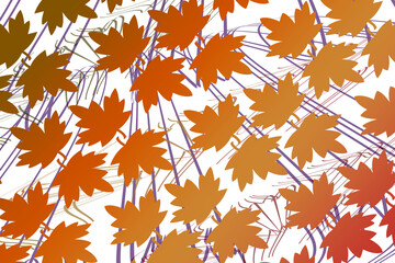 Modern fall autumn holiday autumn leaf pattern background graphic design illustration backed up