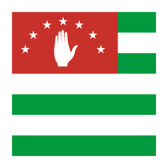 Abkhazia Flat  Square Country Flag button Icon