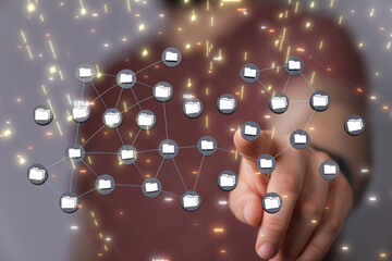 data network 3d digital info