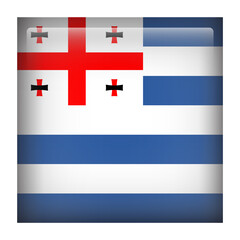 Obraz premium Adjara 3D Square Country Flag button Icon