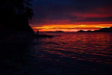 Fototapeta na wymiar Sunset at Sea