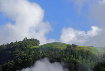 hot volcanic steam on the azores