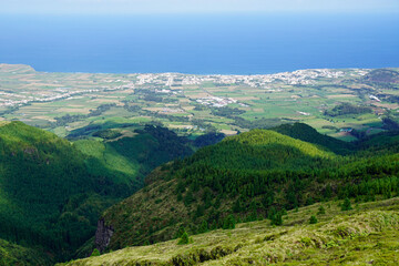 amazing mountain landscape on azores islands