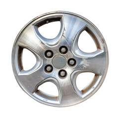 Obraz premium Alloy old dirty isolated on white background